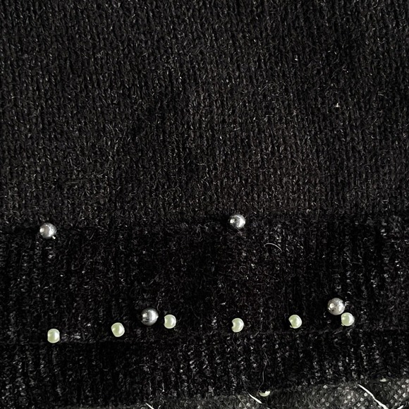 The Quacker Factory Sweater Womens Plus Size 1X Christmas Sequined Velour V-neck - Picture 5 of 11